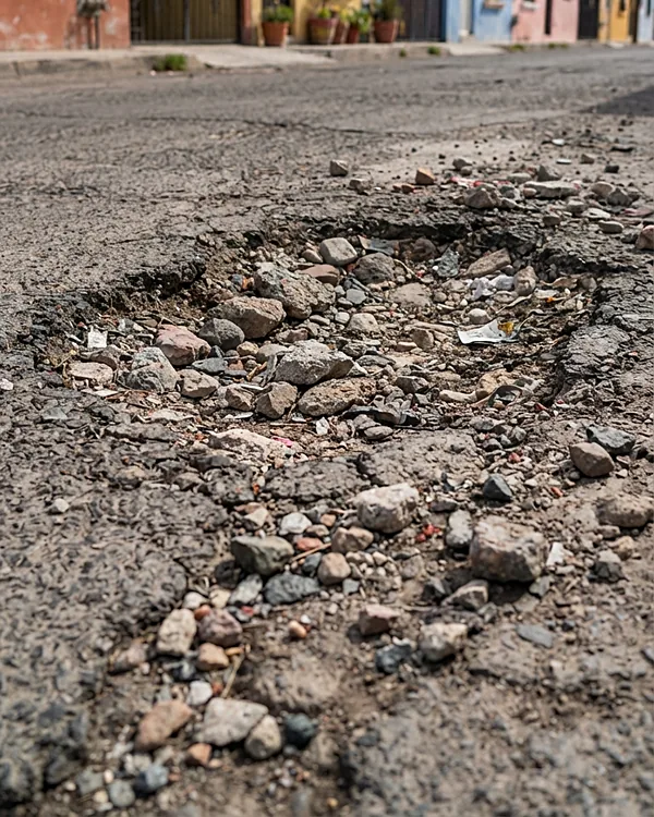 Piedras: las llantas las sacan del hoyo